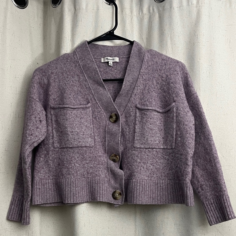 Madewell Lavender Cardigan Sweater